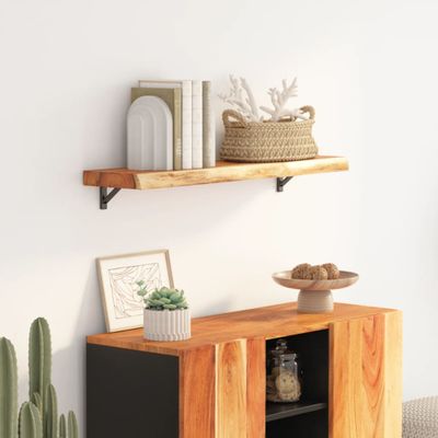 vidaXL Nástenná polica 100x20x3,8cm obdĺžnik masívna akácia živá hrana