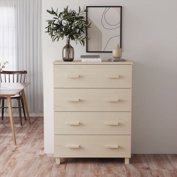 vidaXL Komoda HAMAR, medovo hnedá 79x40x103,5 cm, borovicový masív