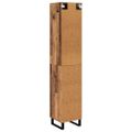 vidaXL Highboard Staré drevo 34,5 x 34 x 180 cm Kompozitné drevo