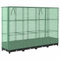 vidaXL Vyvýšený záhon s krytom na skleník, ratanový vzhľad 160x40x123 cm
