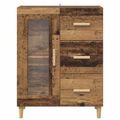 vidaXL Servírovacia skriňa Staré drevo 69,5 x 34 x 90 cm