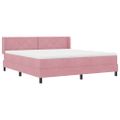 vidaXL Posteľ s pružinovým rámom Ružová 200 x 180 cm Zamat