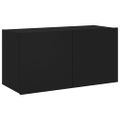 vidaXL TV nástenná skrinka s LED svetlami čierna 80x35x41 cm