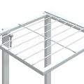 vidaXL Stojan na kvety s kolieskami 94,5x24,5x91,5 cm biely železný