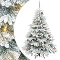 vidaXL Umelý vianočný stromček s 150 LED-i Biela 150 cm PE a PVC