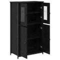 vidaXL Highboard Čierny dub 62 x 32 x 106,5 cm Kompozitné drevo