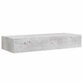 vidaXL Zásuvkové police nástenné 2 ks betónovo-sivé 60x23,5x10 cm MDF