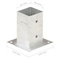 vidaXL Kotvy na stĺpiky 4 ks 81 mm galvanizovaný kov