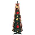 vidaXL Umelý vianočný stromček s 50 LED-i Zelená 125 cm PVC