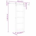 vidaXL Posuvné dvere ORKDAL Prírodná a čierna 78 x 211 cm