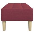 vidaXL lavička s vankúšom Víno červené 113 x 57 x 39 cm látka