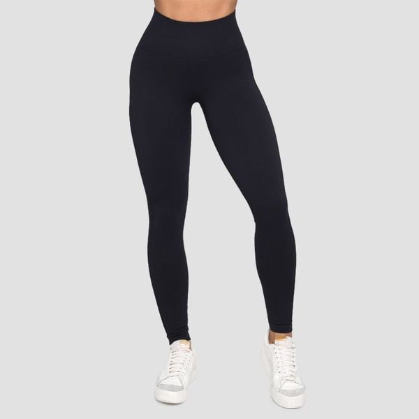 Dámske bezšvové legíny Lift Black - GymBeam, veľkosť L