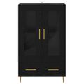 vidaXL Highboard so zásuvkou Čierny dub 69,5 x 31 x 115 cm