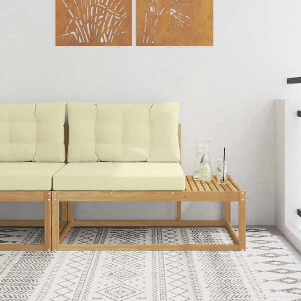 vidaXL Vonkajšia koncová pohovka Biela 115 x 83 x 73 cm Polyester