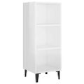 vidaXL Komoda lesklá biela 34,5x32,5x90 cm spracované drevo