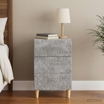 vidaXL Nočný stolík Betónovo sivá 43 x 39,5 x 66,5 cm Kompozitné drevo