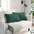 vidaXL Vankúše na pohovku 2 pcs Tmavozelená 60 x 40 cm