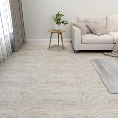 vidaXL Podlahové dosky 5,11 m² 55 pcs PVC Hnedá a béžová