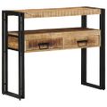 vidaXL Konzolový stôl Hnedá 90 x 33 x 75 cm Masívne mango drevo