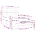 vidaXL Posteľný rám boxspring s matracom sivohned 140x200 cm látka