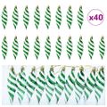 vidaXL Vianočná špirálová guľa 40 ks Zelená 3 x 11 cm Plast