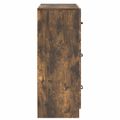 vidaXL Zásuvkový kabinet Dymový dub 66 x 34,5 x 87 cm Kompozitné drevo