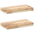 vidaXL Plávajúce police 2 ks 40x20x4 cm neošetrené masívne drevo akácia