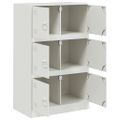vidaXL Komoda biela 67x39x107 cm oceľová