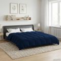 vidaXL Prikrývka na celý rok 240 x 260 cm 4 ročné obdobia Tmavomodrá