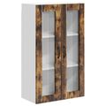 vidaXL Nástenný sklenený kabinet LUCCA Dymový dub 60 x 31 x 100 cm