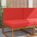 vidaXL Vankúš na vonkajšiu pohovku Polyester Červená 80 x 80 cm