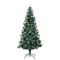 vidaXL Umelý predsvietený vianočný stromček Zelená 240 cm PVC a kov