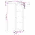 vidaXL Posuvné dvere ORKDAL 73,5 x 211 cm Prírodná a čierna