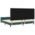 vidaXL Posteľ s pružinovým rámom Tmavozelená 200 x 200 cm Zamat