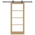 vidaXL Posuvné dvere ORKDAL 86 x 198,5 cm Prírodná a čierna