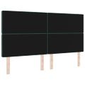 vidaXL LED hlavová doska s LED pásikmi Tmavozelená 180 cm Zamat