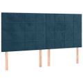 vidaXL Posteľný rám boxsping s matracom tmavomodrý 160x200 cm zamat