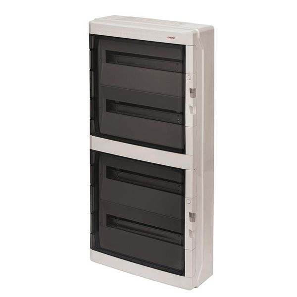 Rozvádzač AcquaPLUS 39072 IP65, 72mod. (4x18), na omietku, prehľadné dvere, 878x430x160mm