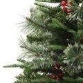 vidaXL Osvetlený vianočný stromček so šiškami, zelený 120 cm, PVC a PE