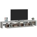 vidaXL TV skrinka s LED svetlami betónová sivá 260 x 36,5 x 40 cm