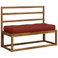vidaXL Vankúš na paletu VIANEN 100% polyester Červená 120 x 50 x 12 cm