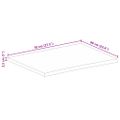 vidaXL Stolová doska živá hrana 70x60x2,5 cm masívne mango