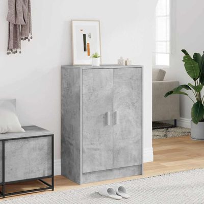 vidaXL Skrinka na topánky, betónovo sivá 60x35x92 cm, kompozitné drevo