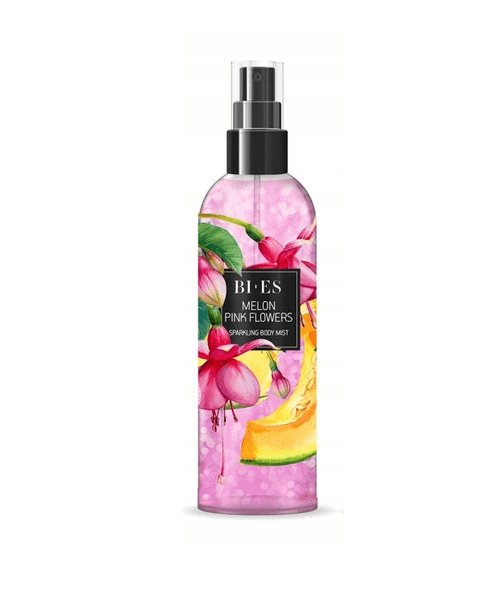BI-ES MELON PINK FLOWERS SPARKLING trblietavý telový sprej 200ML
