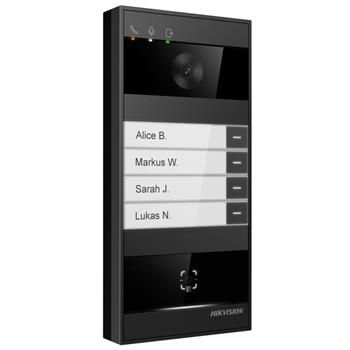 IP dverný interkom 4-tlac., 4MPx kamera 150°, rozpoznávanie tváre, čítačka kariet, QR kód, Wi-Fi, Blu