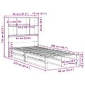 vidaXL Posteľ s knižnicou bez matraca biela 90x200 cm masívne drevo