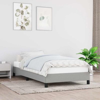 vidaXL Posteľ bez matraca bledosivý 80x200 cm látka