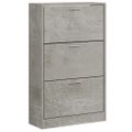 vidaXL Botník betónovo sivý 63x24x103 cm spracované drevo