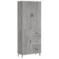 vidaXL Vysoká skrinka sivý dub sonoma 69,5x34x180 cm spracované drevo