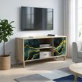 vidaXL TV skrinka WIJHE 102 x 33 x 50 cm Sonoma Kompozitné drevo